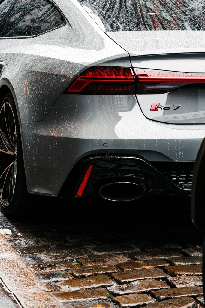 Ceramic coating being applied to a car's paintwork