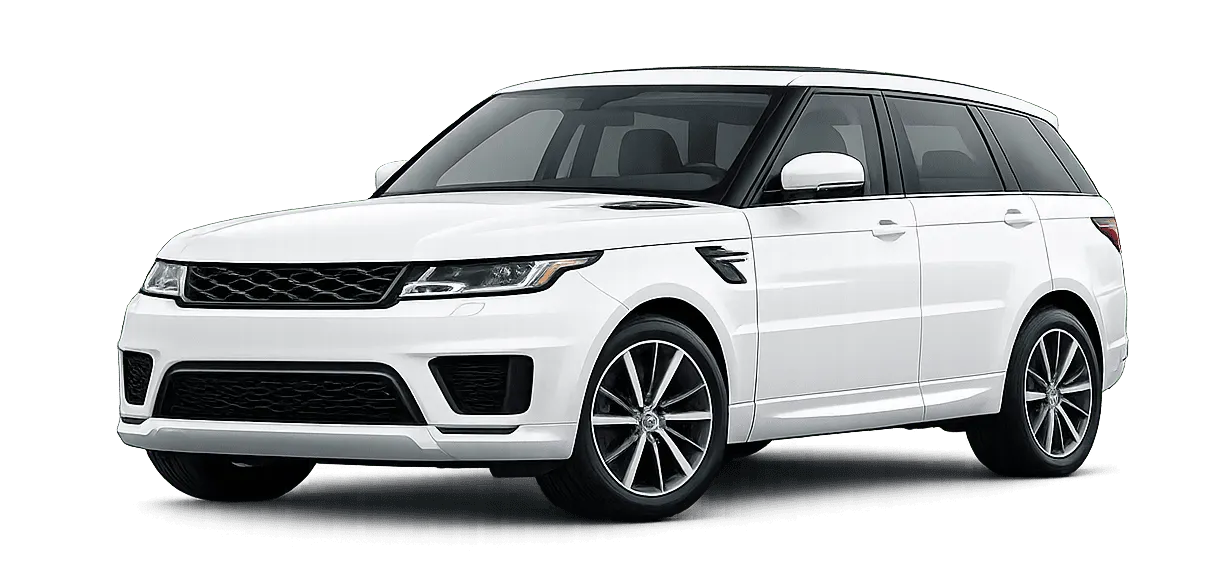 White luxury mid-size SUV viewed from front left.